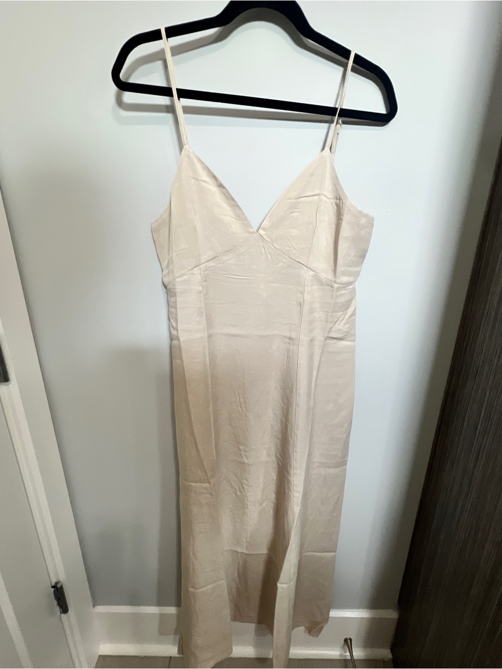 Zenana Beige Slip Dress with Spaghetti Straps Size M NWOT